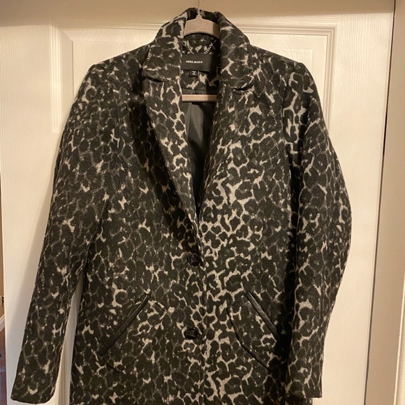 NWOT Vero Moda Leopard Print/ Animal Print Transitional wool type coat - Picture 1 of 6